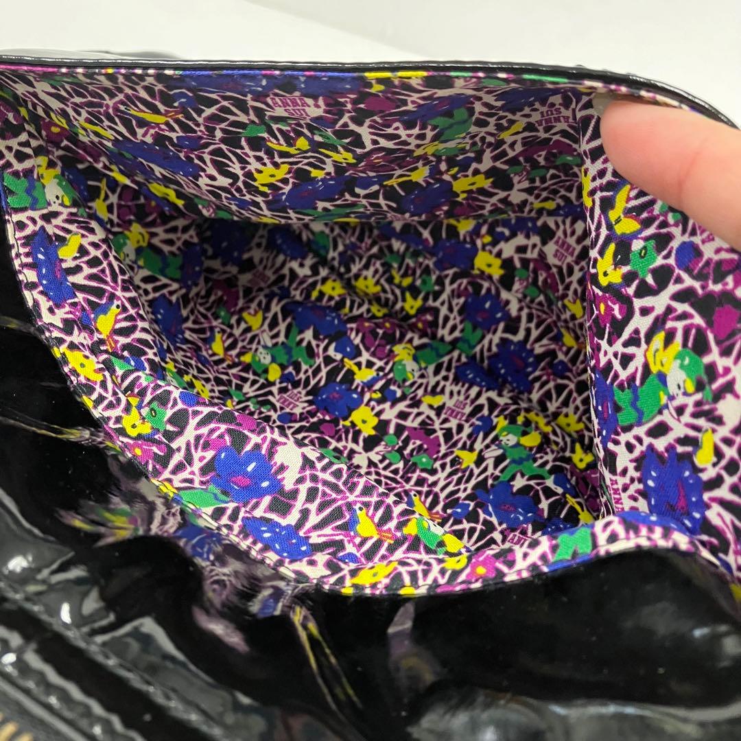 大人気☆ANNA SUI☆アナスイ☆ハンドバッグ☆3way☆エナメル☆ブラック！