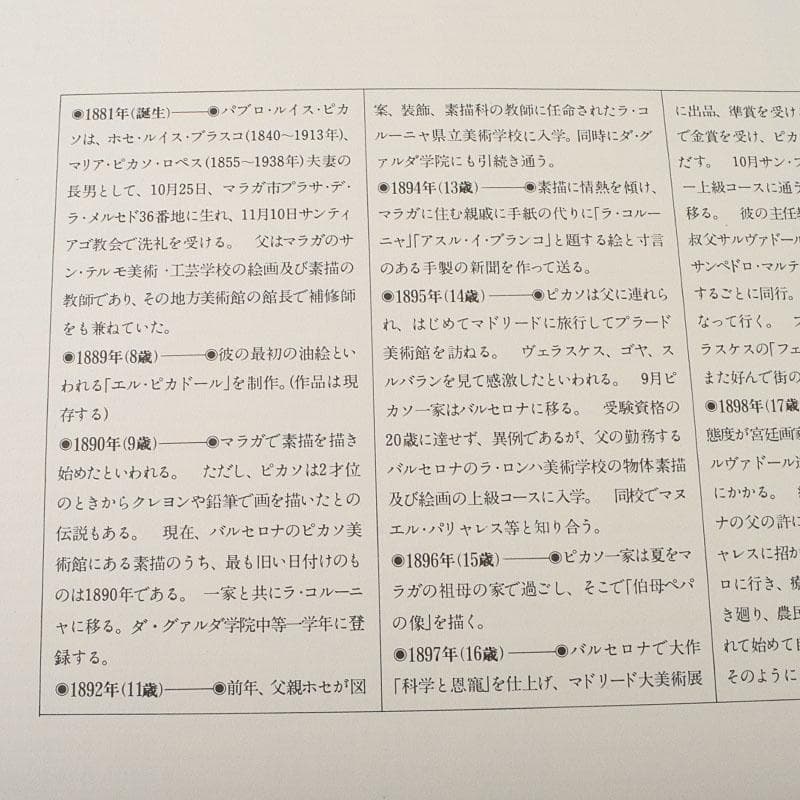 時事通信社　パブロ・ピカソ　限定1000部Dー90番　絵・箱付　M　R9605H