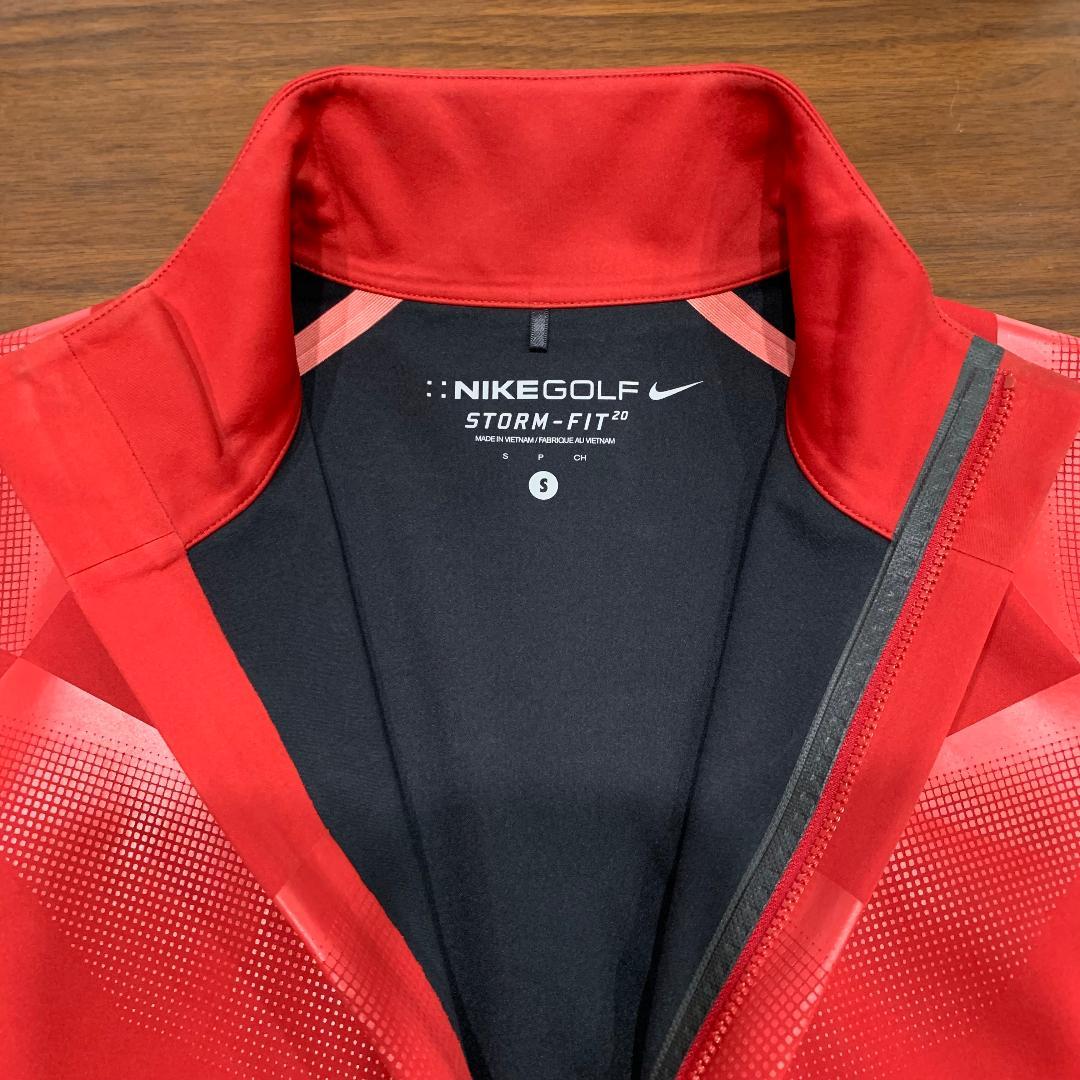 ナイキ NIKE Storm-FIT 防風防水ジャケット ゴルフウェア レッド