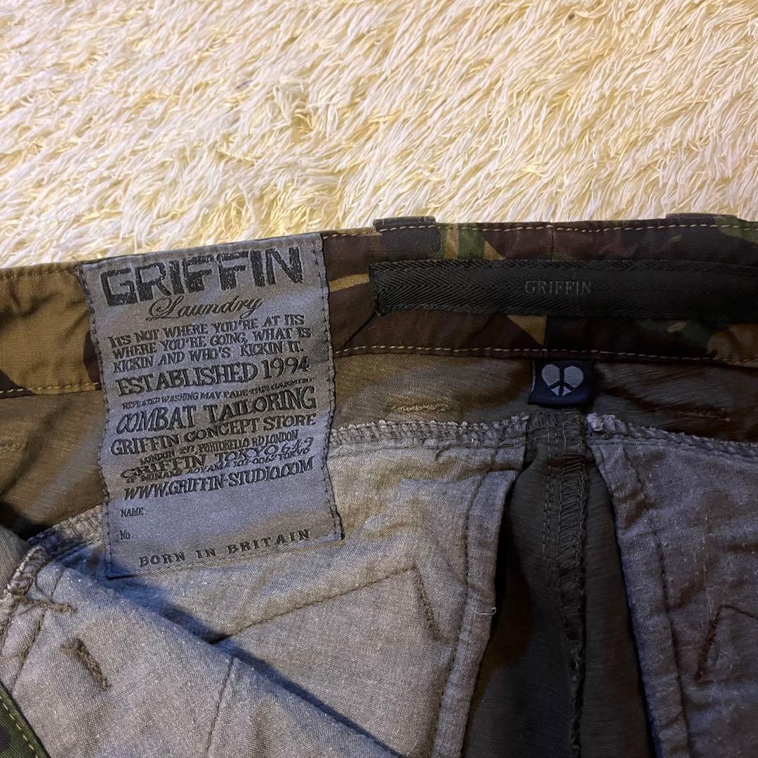 GRIFFIN グリフィン　カモフラ　迷彩　カーゴパンツ　34インチ