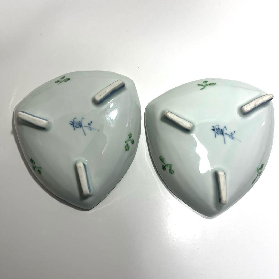 波佐見焼 藍水窯 楕円皿2枚 三角皿2枚 丸皿1枚 セット