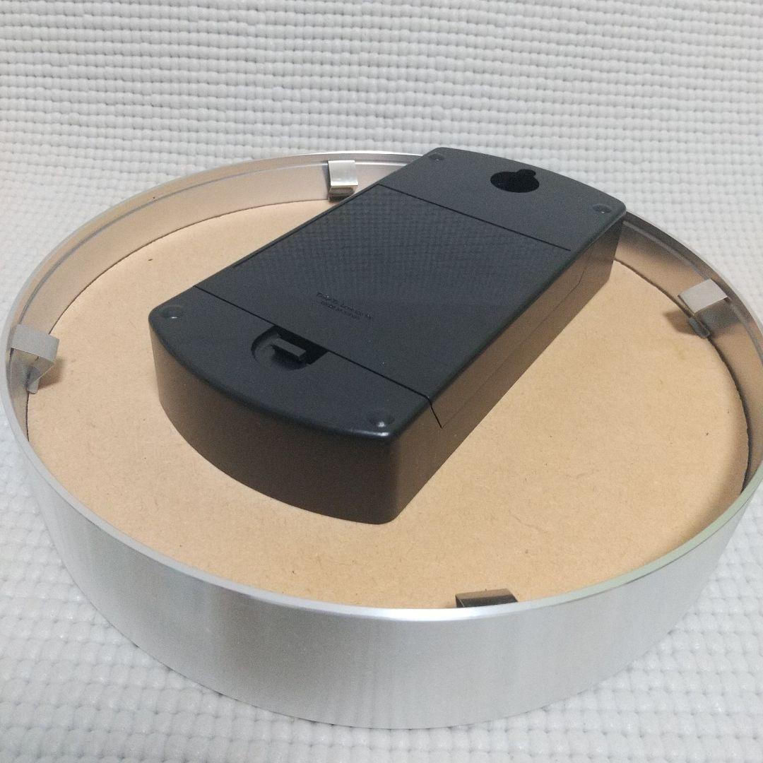 北欧モダン♪定価1万3千円 deuxC ドゥセー 掛け置き電波時計 アルミ製