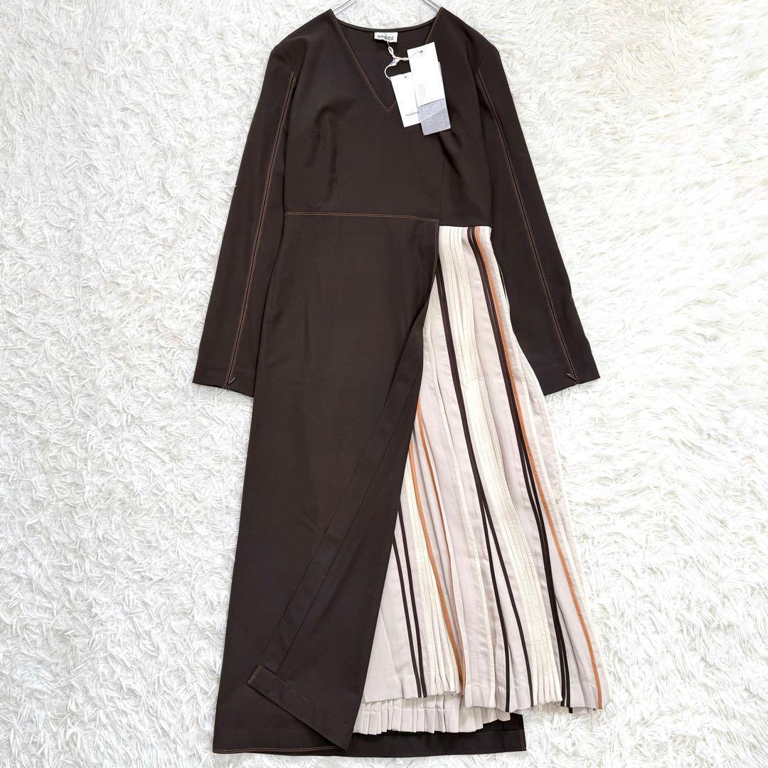 近年【新品未使用】トゥモローランド BODICE ロングワンピース プリーツ切替