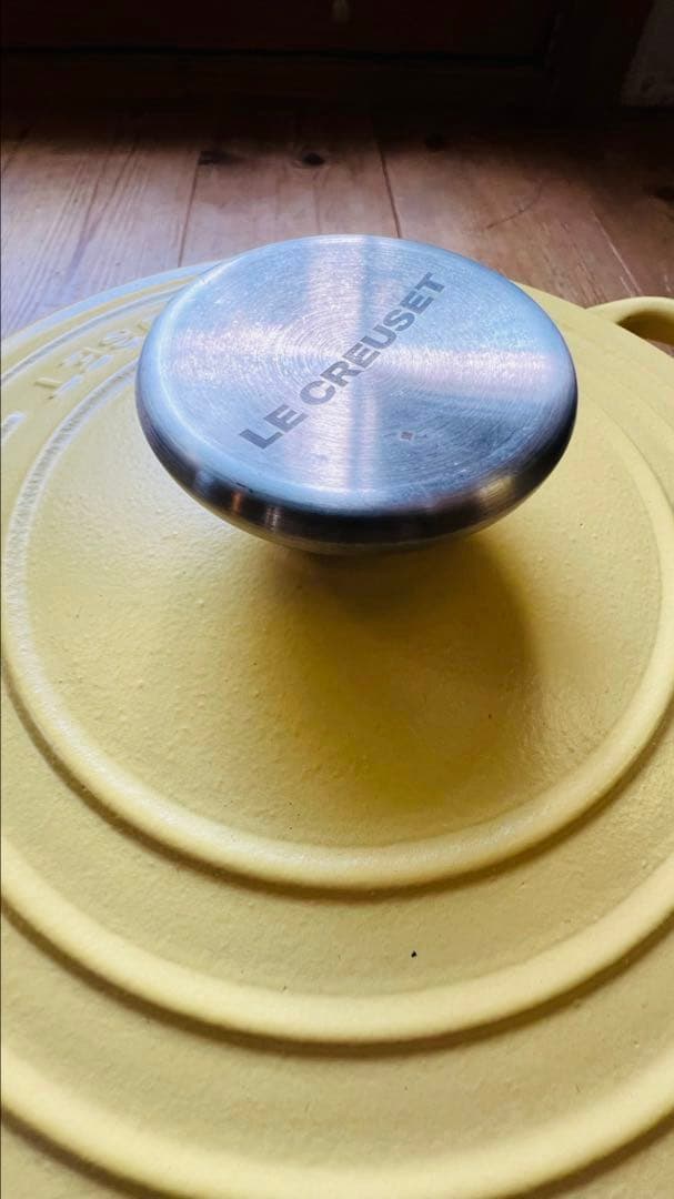 ル・クルーゼ　Le creuset ココットロンド18イエロー黄色　両手鍋