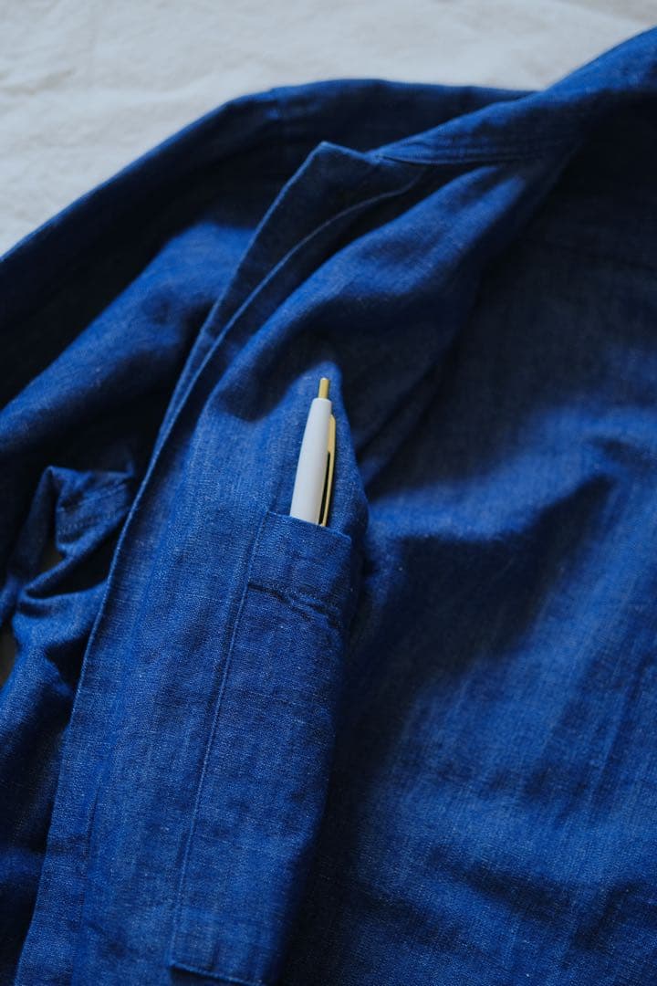 ドレイクス リネンデニムシャケット