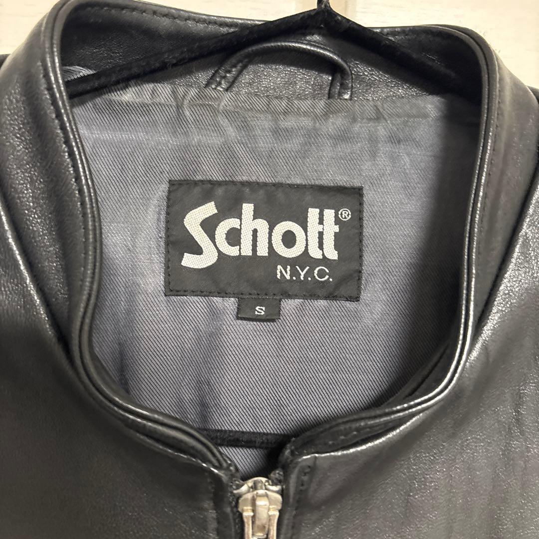 Schott × EDIFICE シングルライダースジャケット