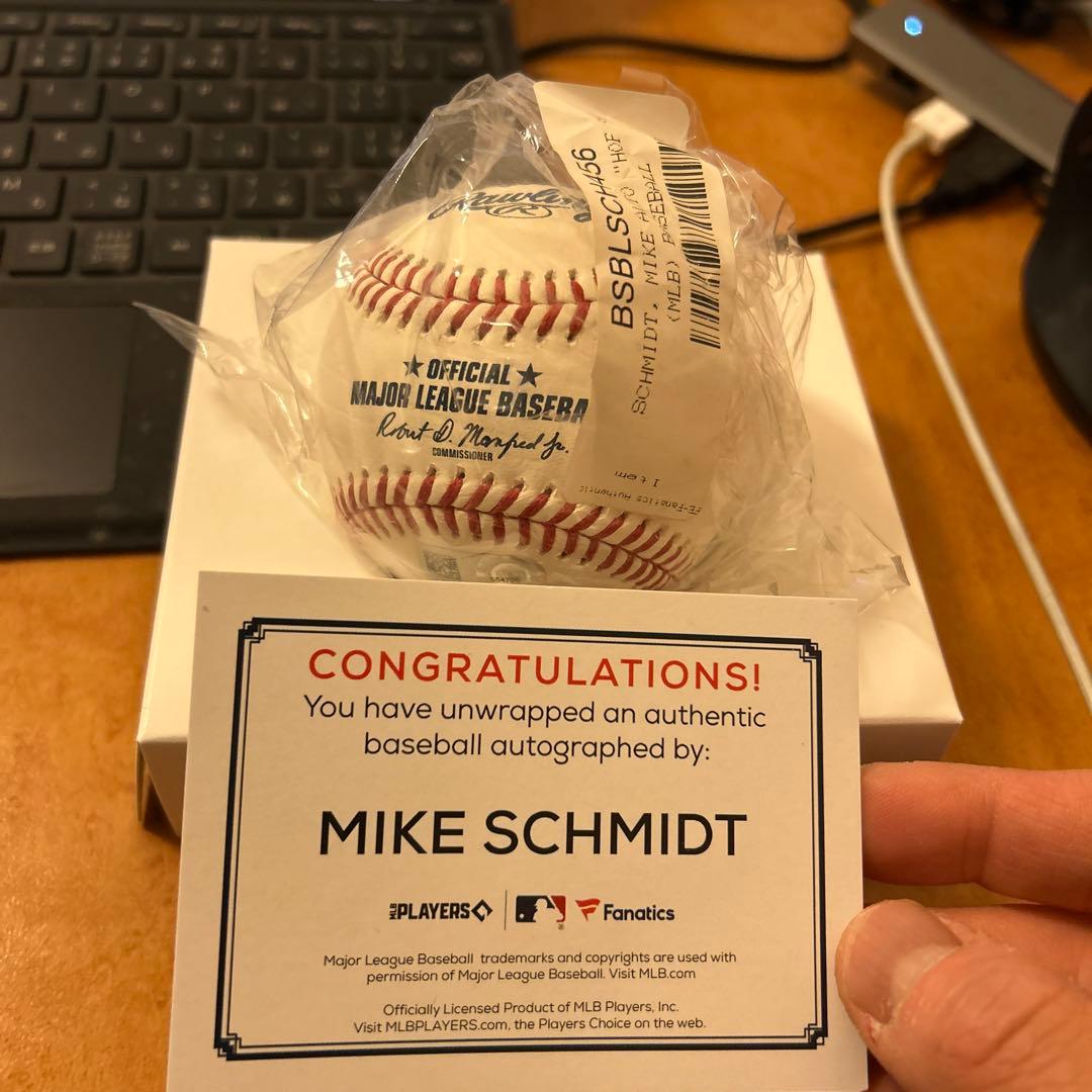 MLB マイク・シュミット(フィリーズ殿堂入り3B)直筆サイン入りボール