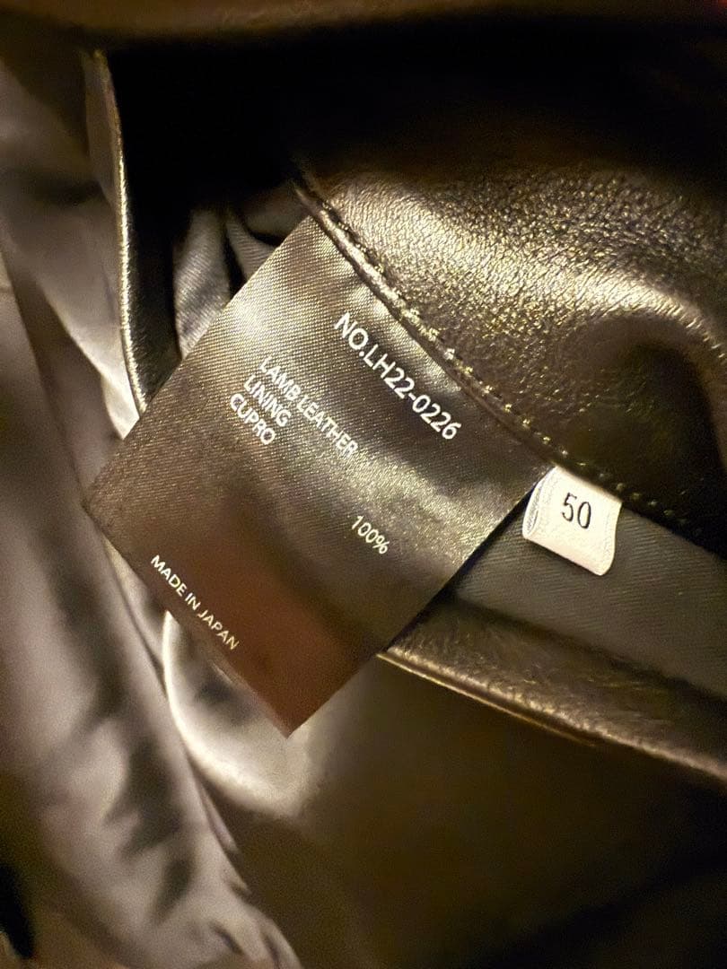 LITHIUM HOMME ラムレザーダブルライダースジャケット XL 50