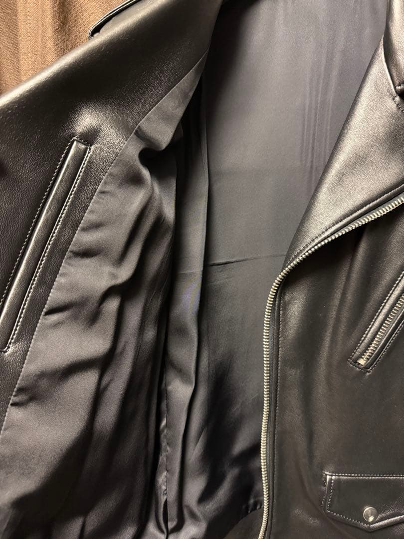 LITHIUM HOMME ラムレザーダブルライダースジャケット XL 50