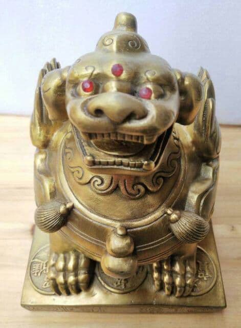 純銅  神獣  招財置物6