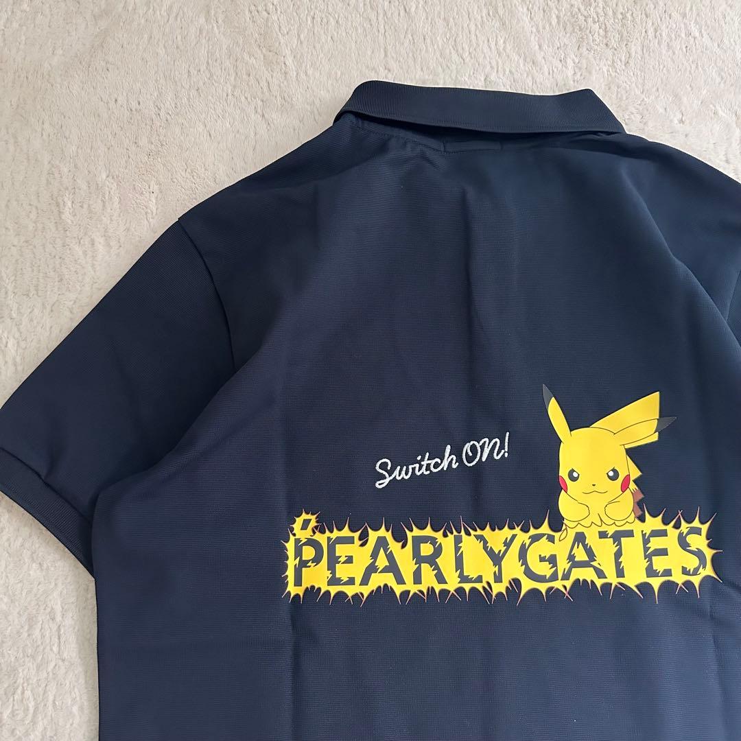 新品未使用✨ パーリーゲイツ ピカチュウ 半袖ポロシャツネイビー サイズ6