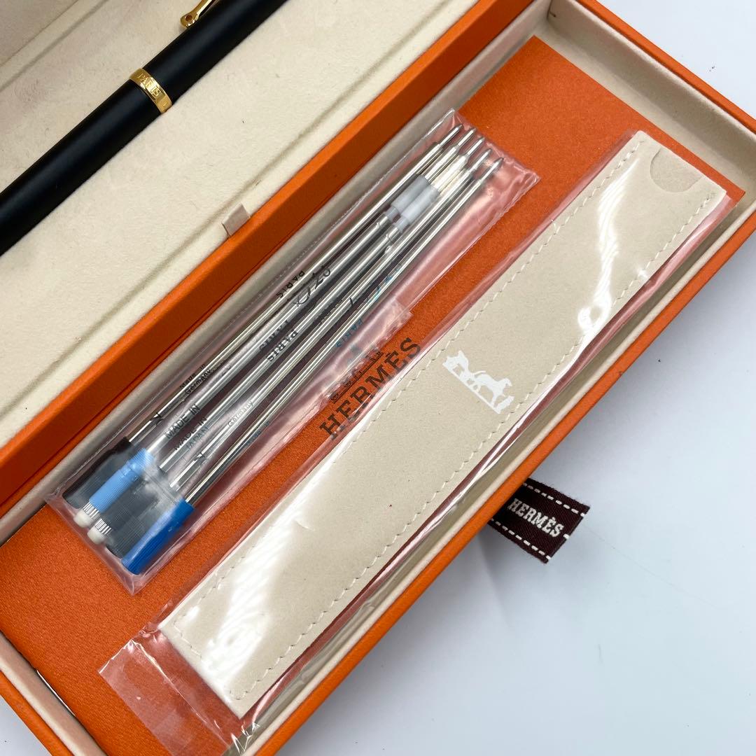 極美品★HERMES Allegro ボールペン　ブラック　黒　付属品付