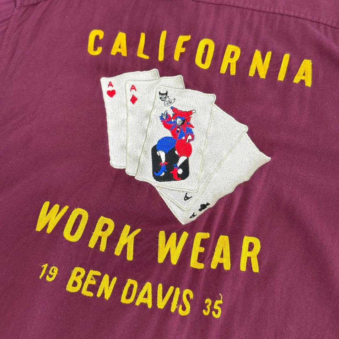 BEN DAVIS ベンデイビス ボーリングシャツ バーガンディ L
