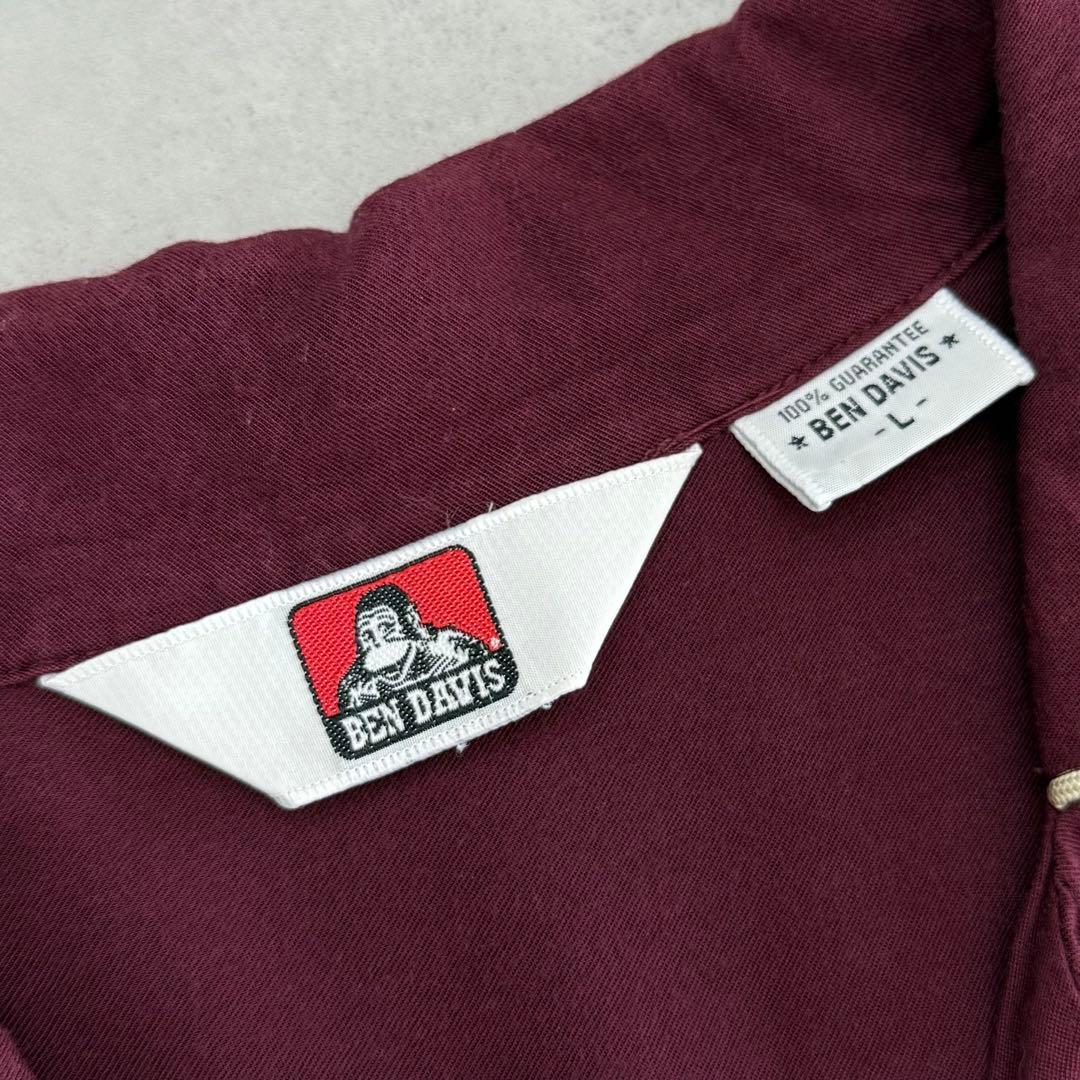 BEN DAVIS ベンデイビス ボーリングシャツ バーガンディ L