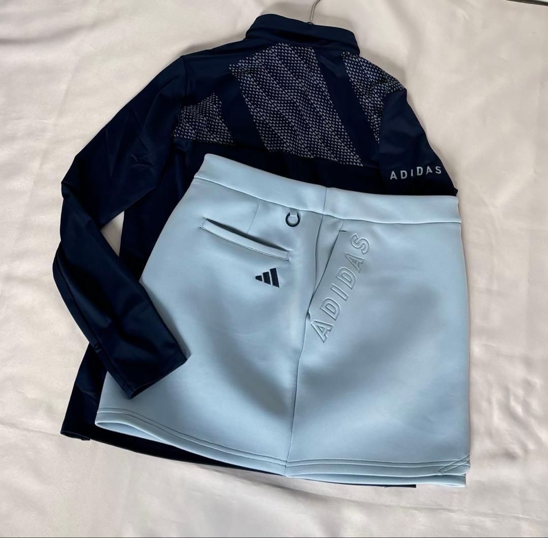 新品adidasゴルフ　襟付きポロシャツ　ダンボールニット　セットアップ