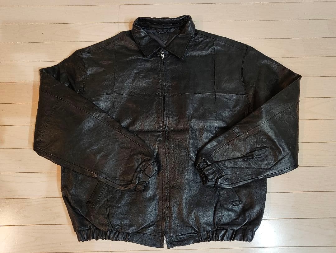 即発送可 anytee Vintage Leather Jacket