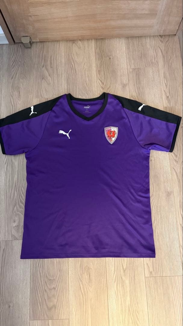 Puma サッカーウェアセット 紫色 京都サンガ練習着 上下セット　XL