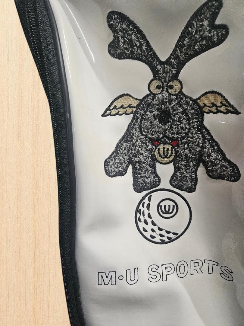 送料無料/超美品　M-U SPORTSエナメル高級 キャディバッグ ホワイト