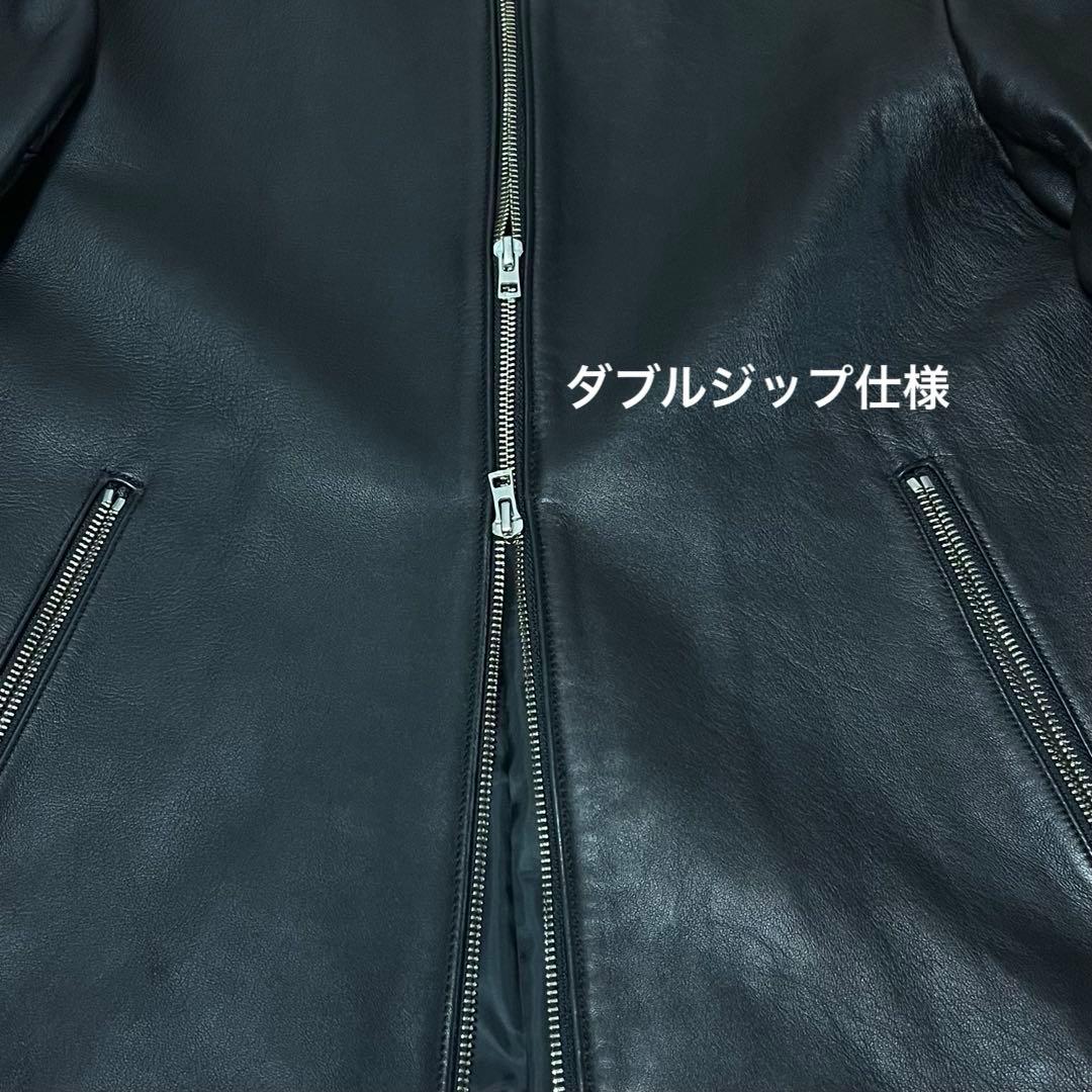 この値段で最終価格‼️【リドム】ラムレザーシングルライダース 日本製　Lサイズ