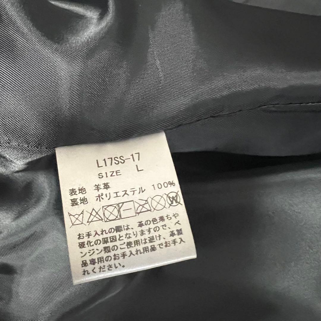 この値段で最終価格‼️【リドム】ラムレザーシングルライダース 日本製　Lサイズ