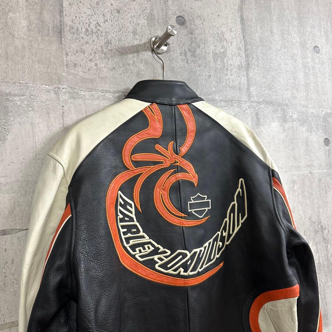 h*~様 ★HARLEY-DAVIDSON★本革 シングルライダース ビッグロゴ