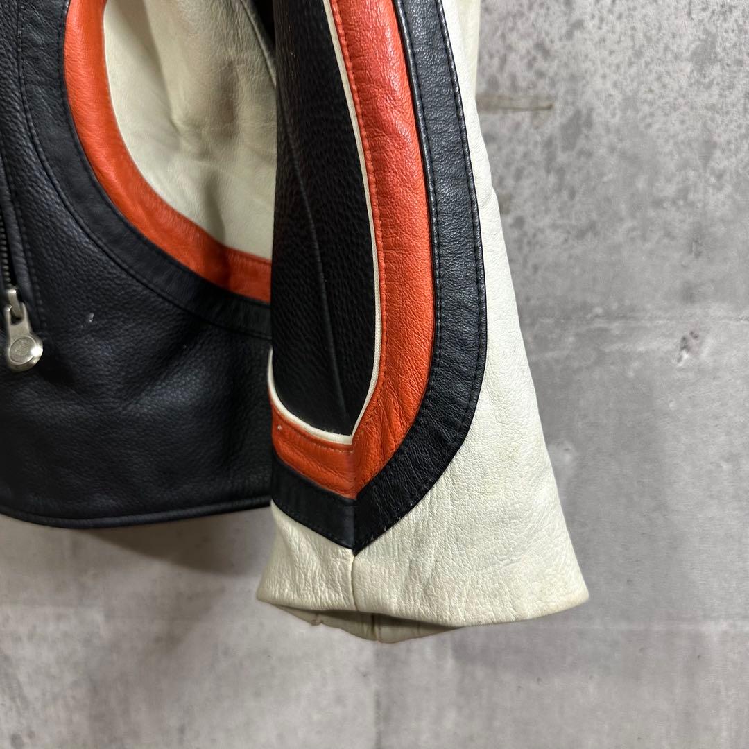 h*~様 ★HARLEY-DAVIDSON★本革 シングルライダース ビッグロゴ