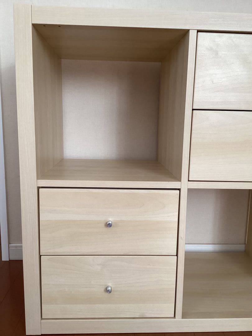 【引取りのみ】IKEA KALLAX カラックス　オーク　4箇所引出し付