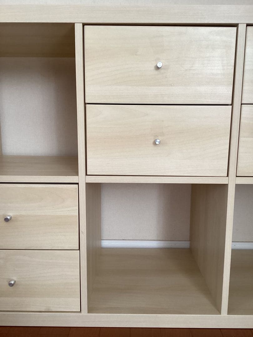 【引取りのみ】IKEA KALLAX カラックス　オーク　4箇所引出し付