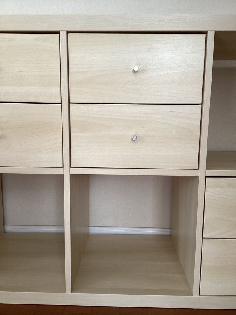 【引取りのみ】IKEA KALLAX カラックス　オーク　4箇所引出し付