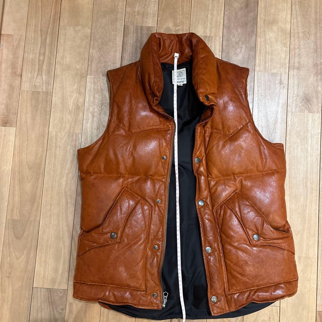VERTEX & CO. レザーダウンベスト サイズ2