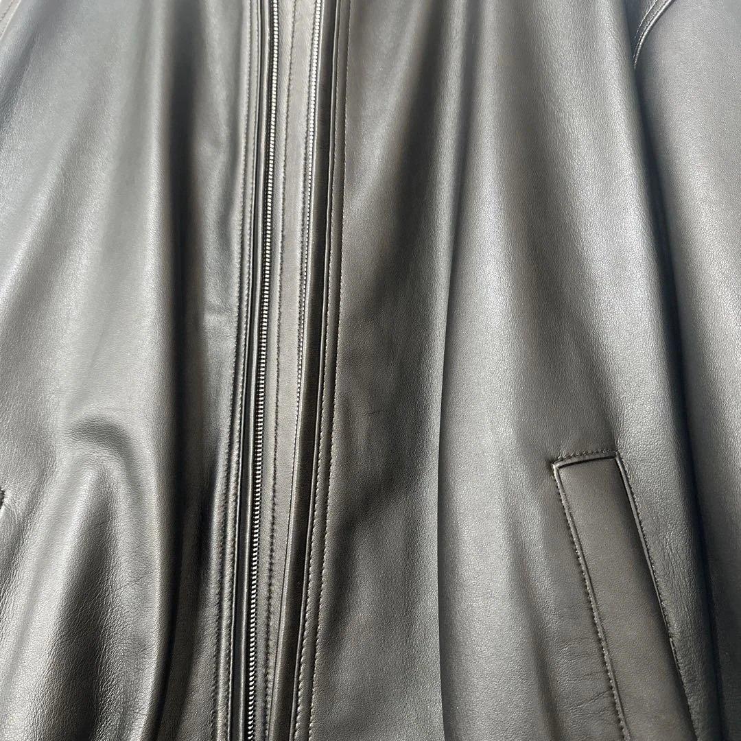 ssstein SHEEP LEATHER STAND COLLAR ブラウン