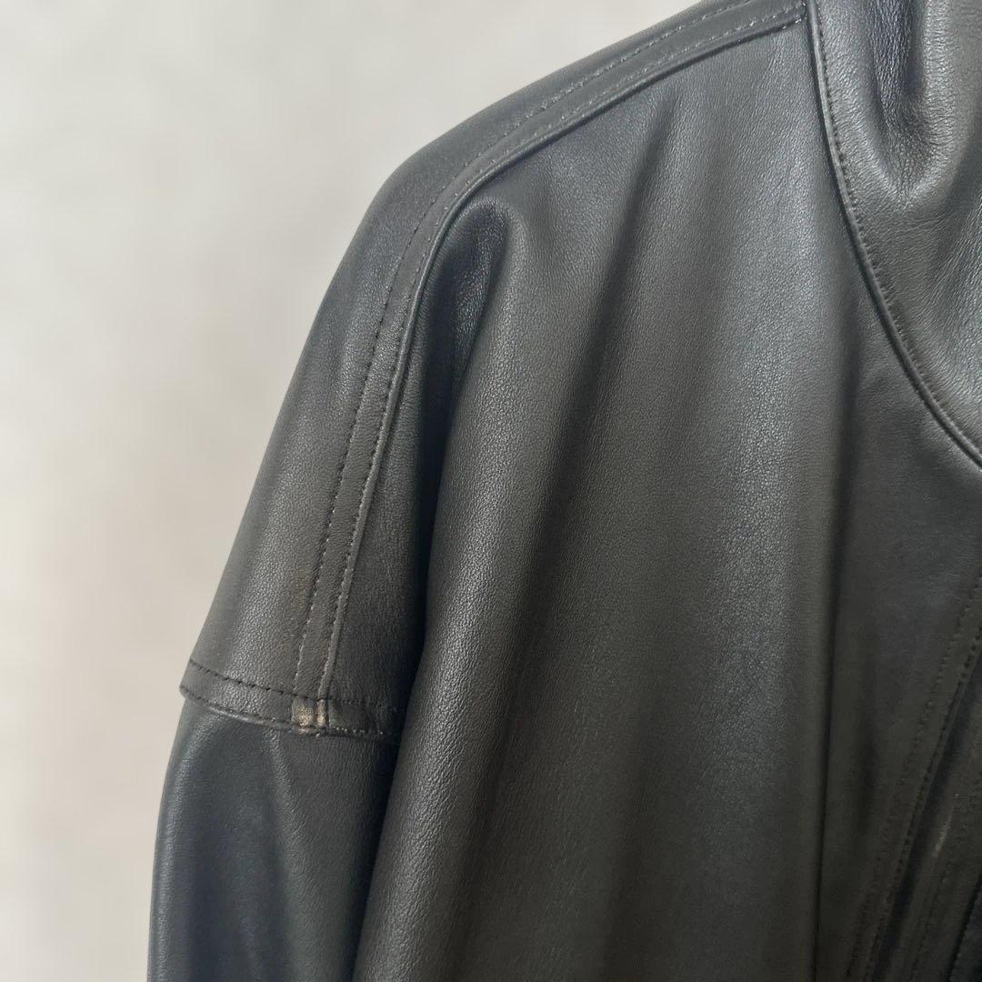 ssstein SHEEP LEATHER STAND COLLAR ブラウン