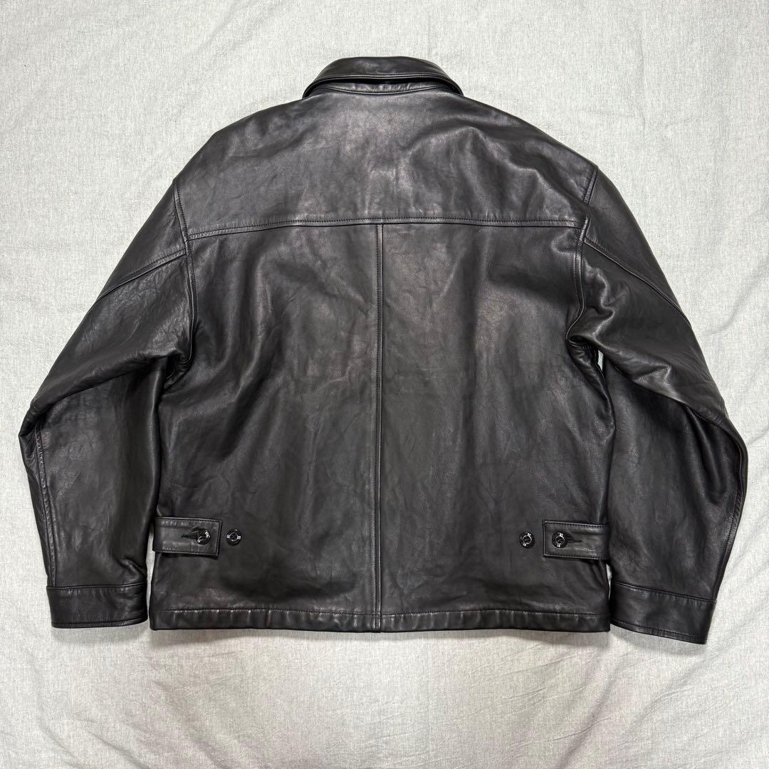 【本日限定✨特別価格✨】LEATHER ZIP WORK JACKET M