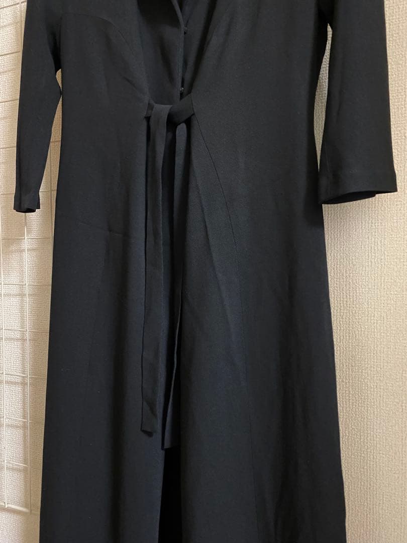シビラ　ブラック ロングワンピース 七分袖40（M）