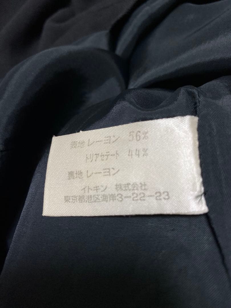 シビラ　ブラック ロングワンピース 七分袖40（M）