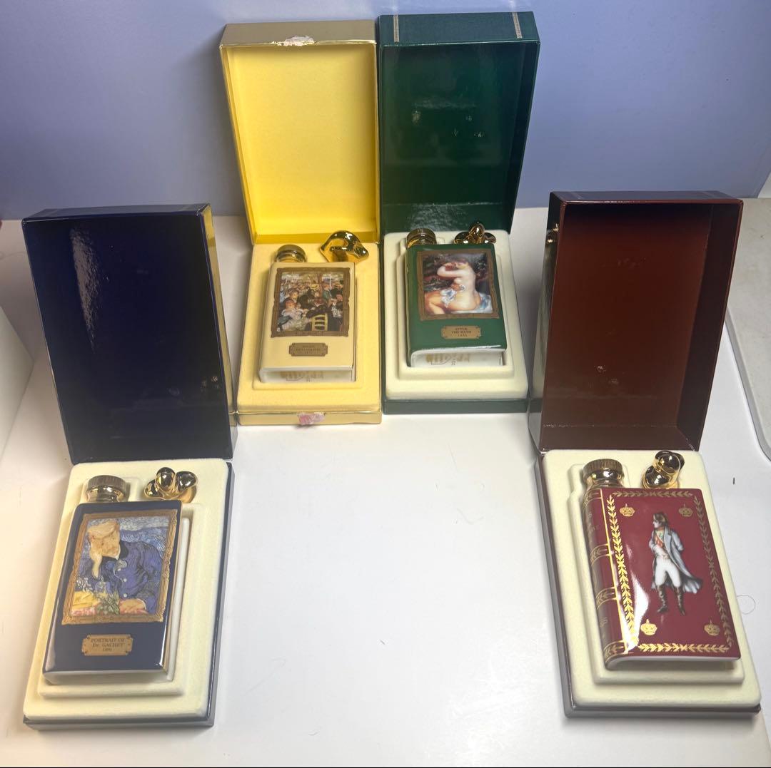 CAMUS ナポレオン。コニャック陶器替栓 付 4本セット ミニボトル