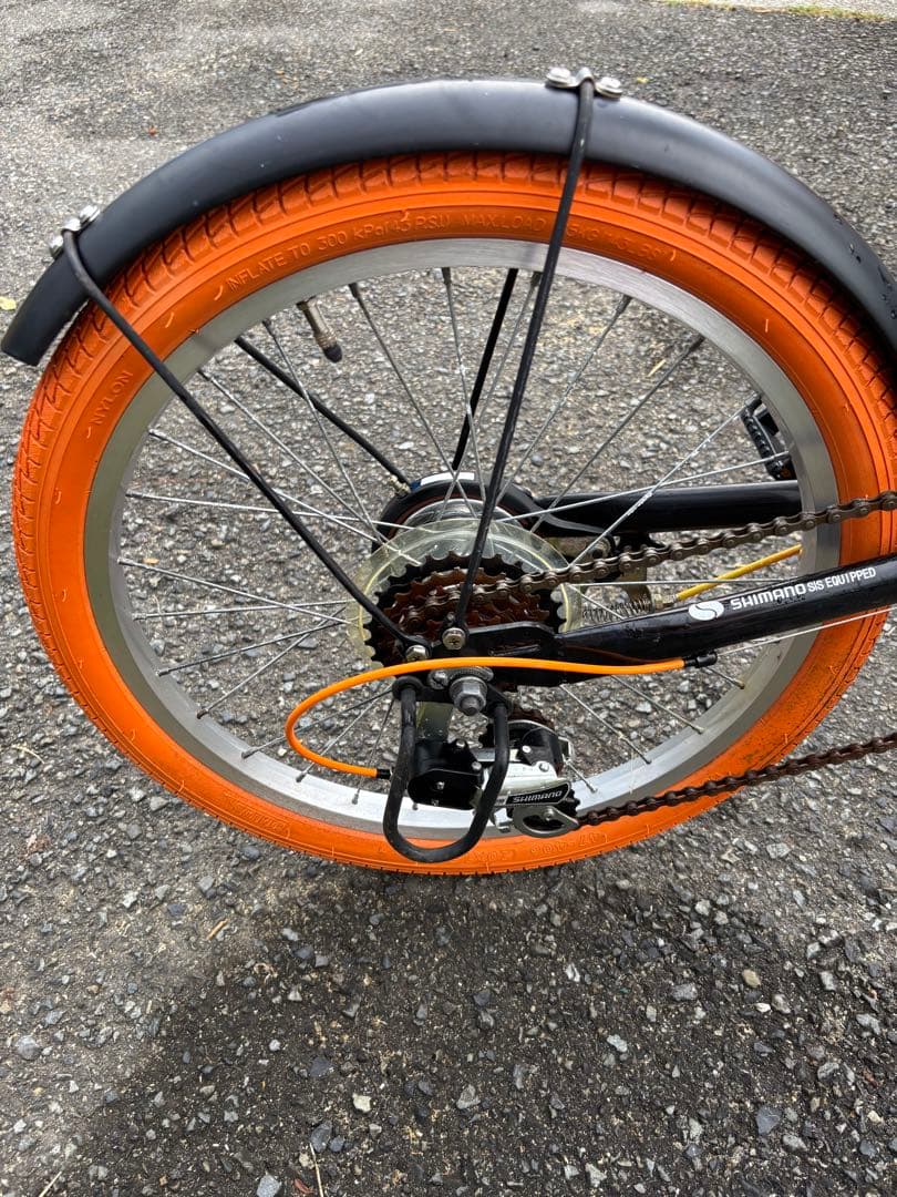折りたたみ自転車 SIAFEI 20\" ブラック/オレンジ