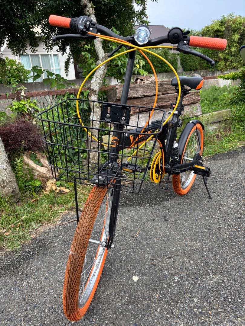 折りたたみ自転車 SIAFEI 20\" ブラック/オレンジ