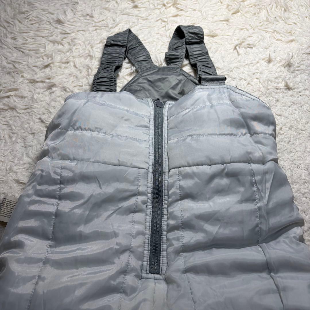 カロライン グレー オーバーオール サイズ120 中綿入り 防寒 冬【1216】