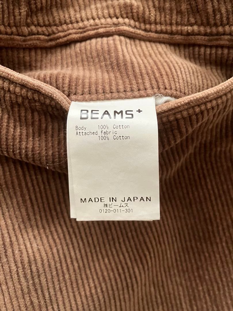 BEAMS + 2プリーツコーデュロイトラウザーズ ブラウン S 日本製