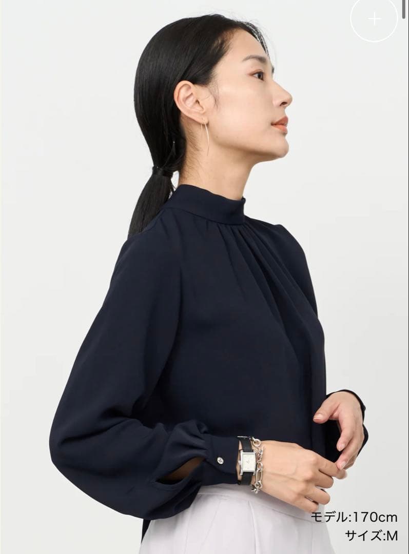 新品☆SOEJUソージュ ツィーディージャガードジレ サテンバックリボンブラウス