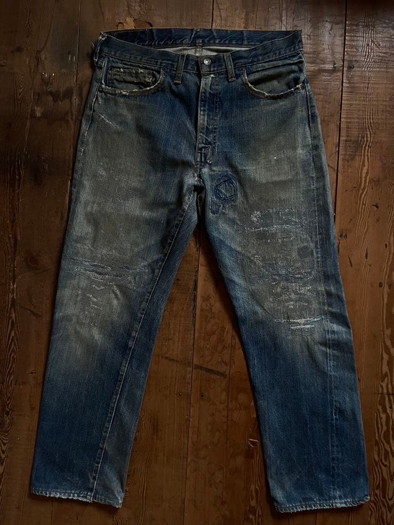 ゴ*ウ様 60s levi's 505 BIGE 赤耳　希少ボタン裏刻印16