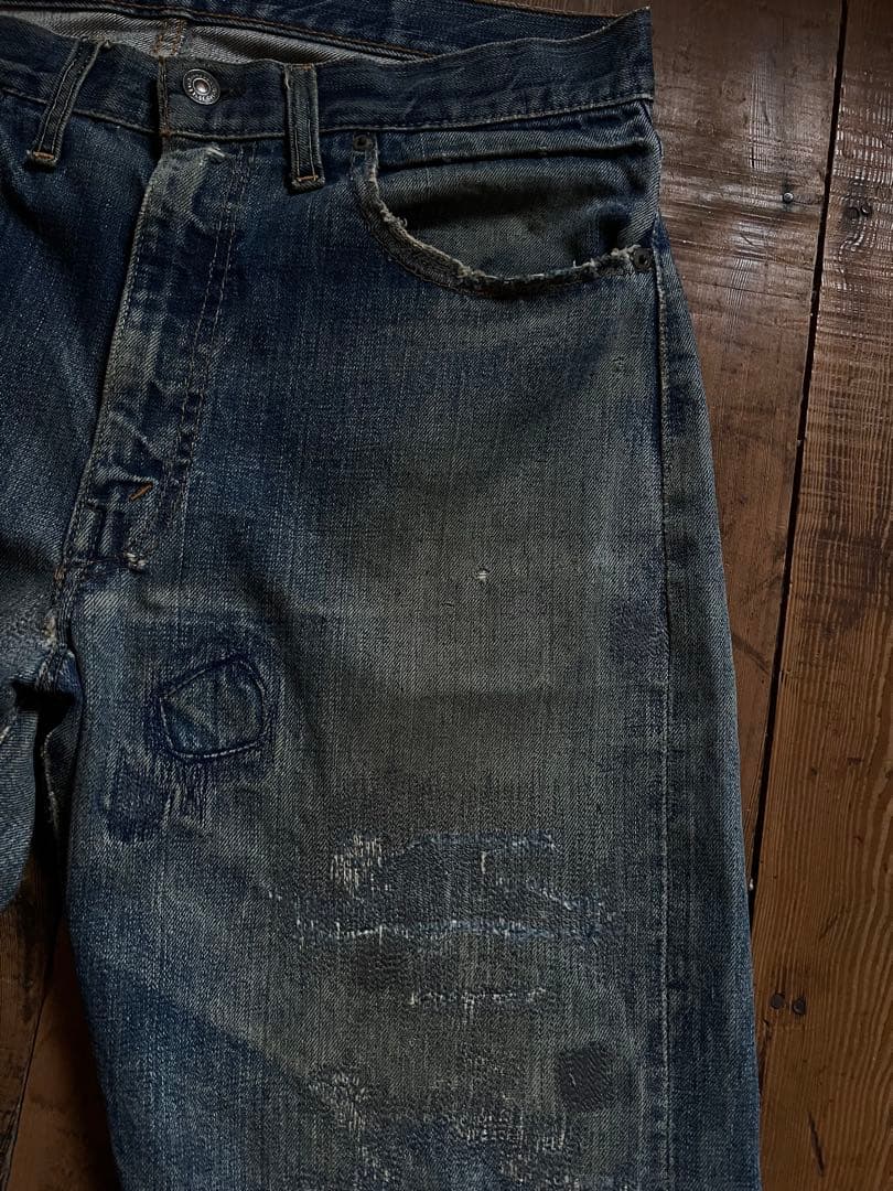 ゴ*ウ様 60s levi's 505 BIGE 赤耳　希少ボタン裏刻印16