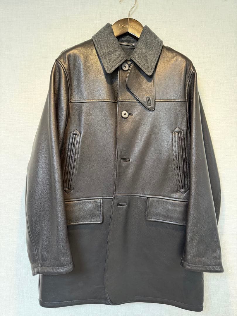 わ*ー様 MAATEE&SONS LAMB LEATHER CAR COAT裏カ