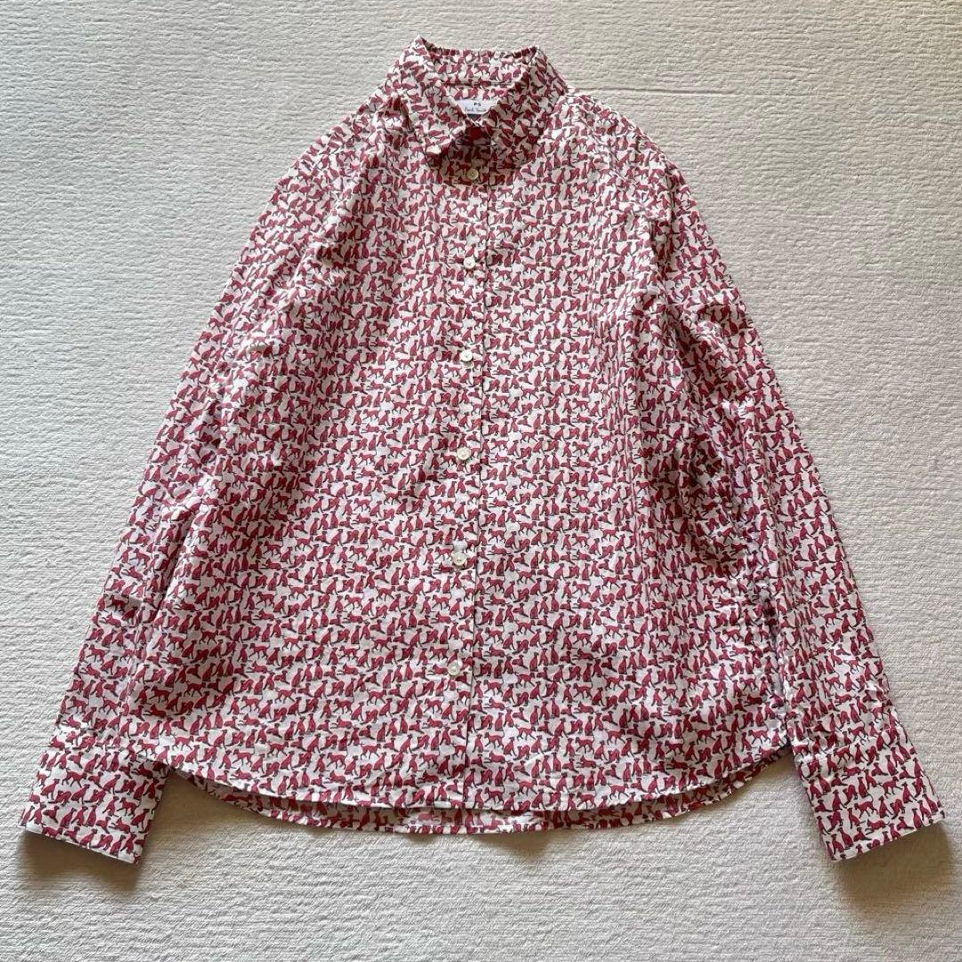 ピーエスポールスミス Paul Smith 犬柄 ミニプリント シャツ 42