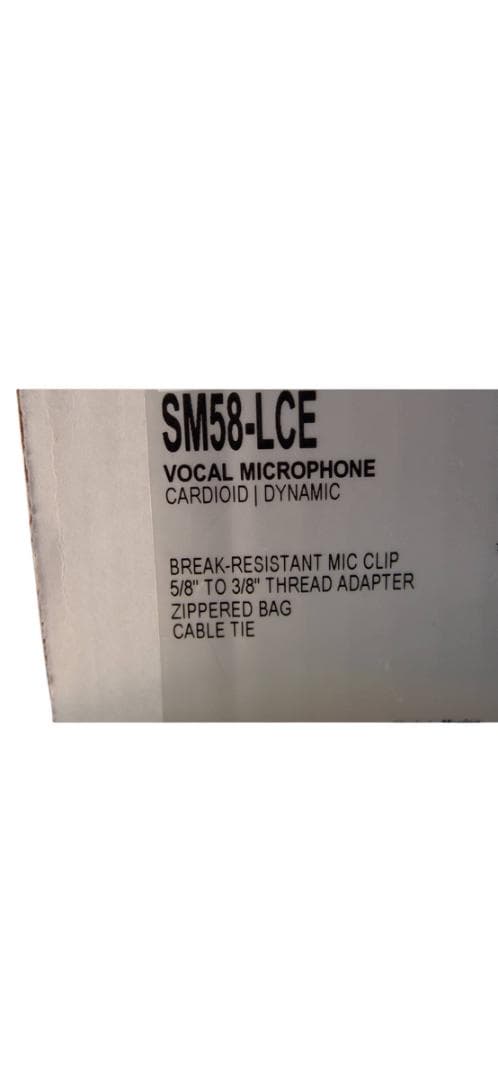 SHURE SM58-LCE : ON/OFFスイッチなし XLR 有線