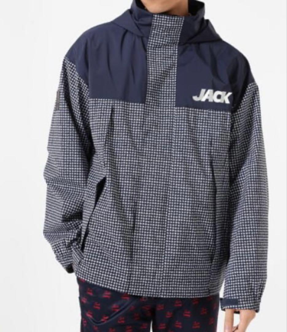 新品 ジャックバニー ラミネートタフタ+フリース 3WAYブルゾン(4)M/紺