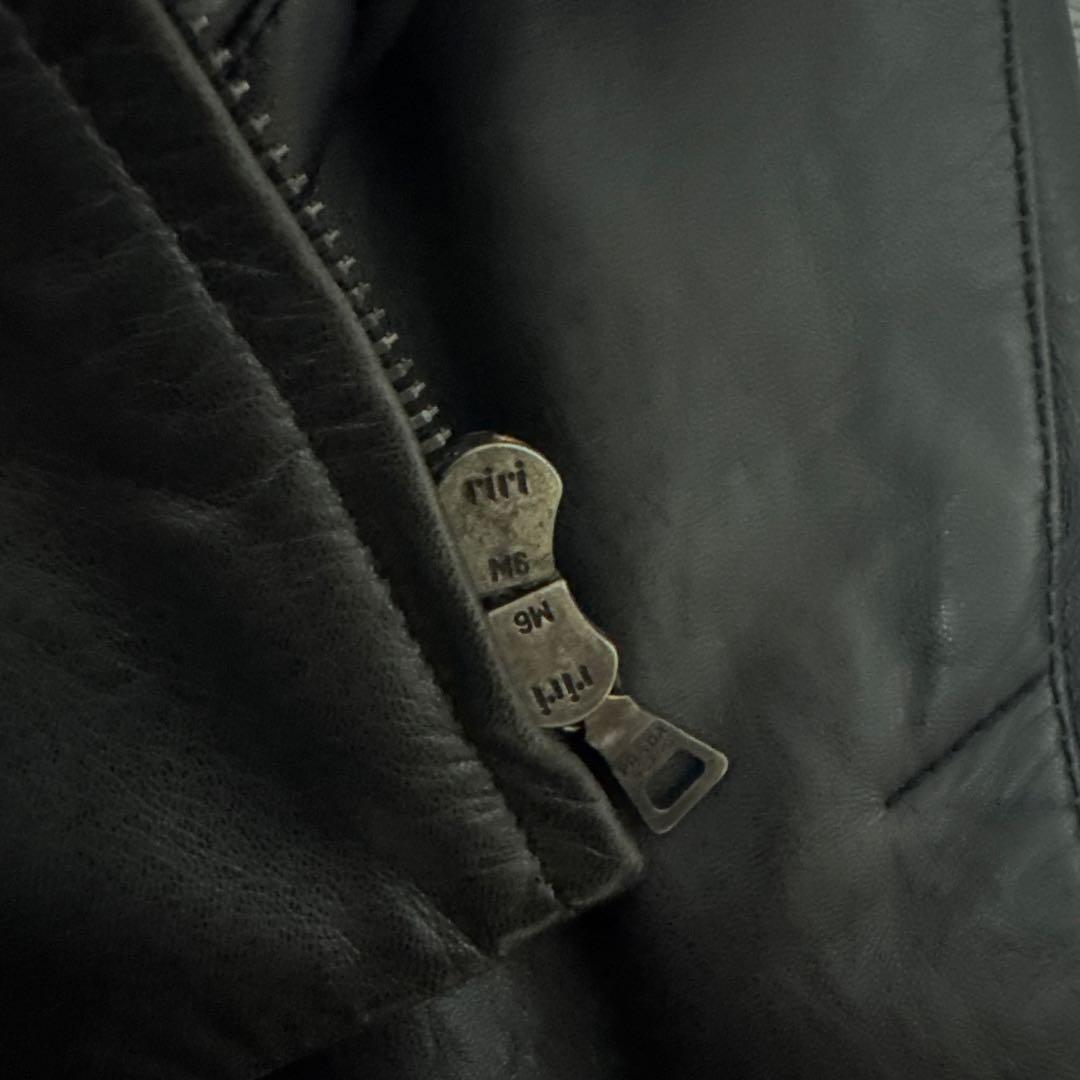PRADA プラダ ラムレザー ジャケット 黒 48 イタリア製 本革