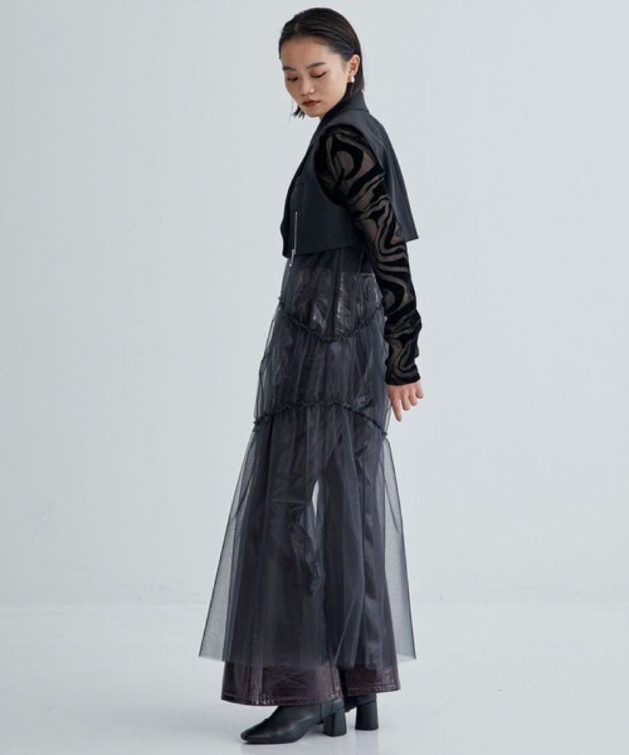 【レア】美品✨UNITED TOKYO チュールコンビベストワンピース　セット
