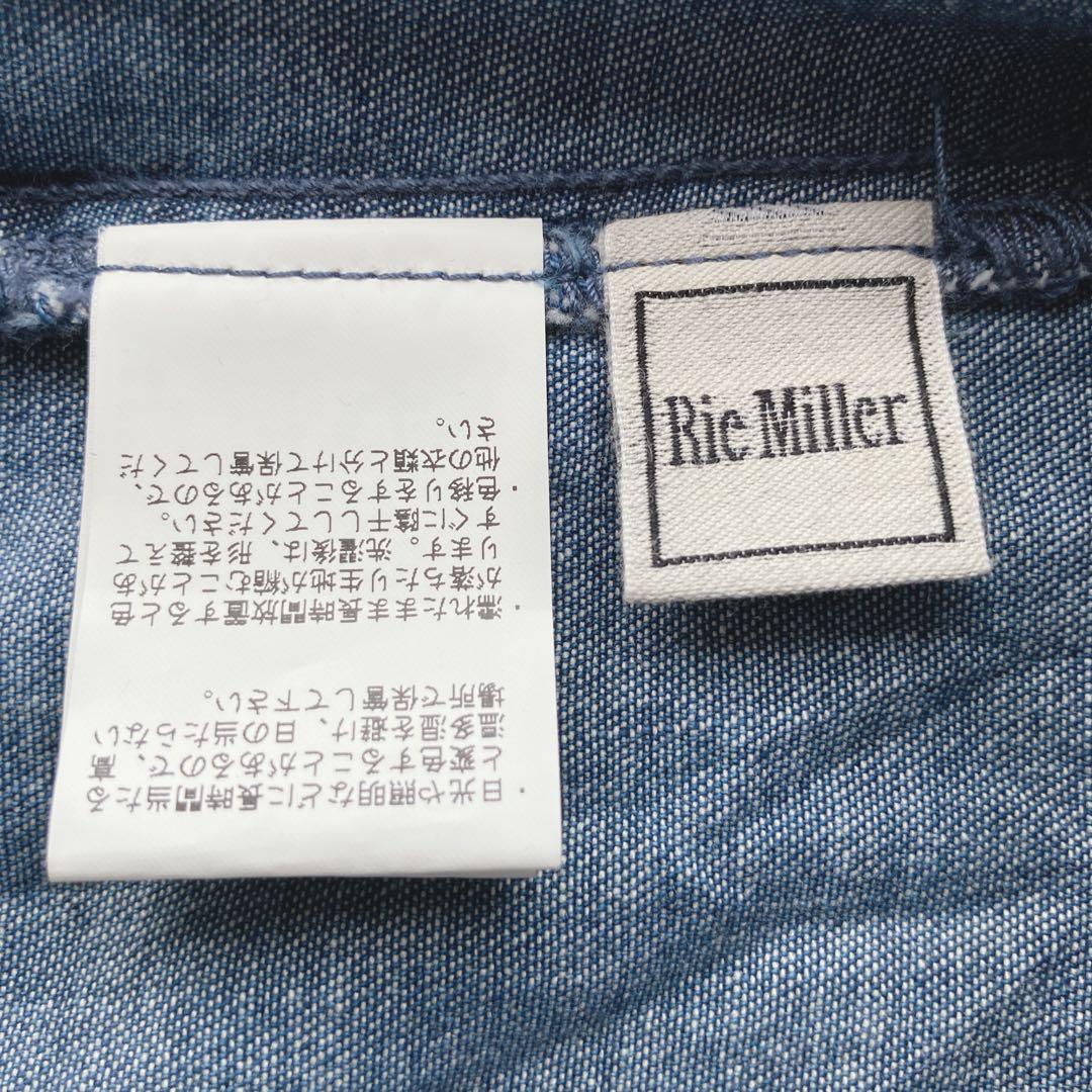 ノーリーズ Rie Miller リエミラー フリルギャザーデニムブラウス